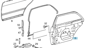 Mercedes S-Klasse W126 V126 Tür hinten links (Langversion) A1267301505 Gebraucht