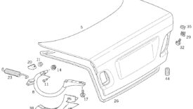 Mercedes E-Klasse W210 Limousine Heckdeckel A2107500075 NOS