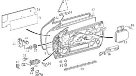 Mercedes CLK-Klasse Coupé + Cabrio W208 A208 C208 Beifahrertür Tür vorne rechts A2087200805 NOS