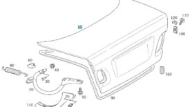 Mercedes E-Klasse W210 Limousine Heckdeckel A2107500075 NOS
