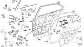 Mercedes E-Klasse W211 Limousine Fondtür hinten links A2117300105 NOS