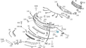 Mercedes S-Klasse W220 Stoßfänger vorne A2208800040 NOS